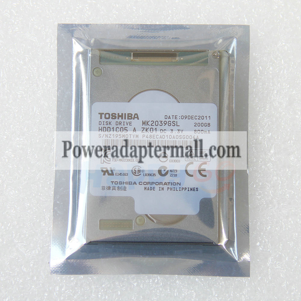 1.8"200GB Toshiba MK2039GSL HARD Disk DRIVE for SONY HDR-XR160E 1.8"200GB Toshiba MK2039GSL HARD Disk DRIVE for SONY HDR-XR160E